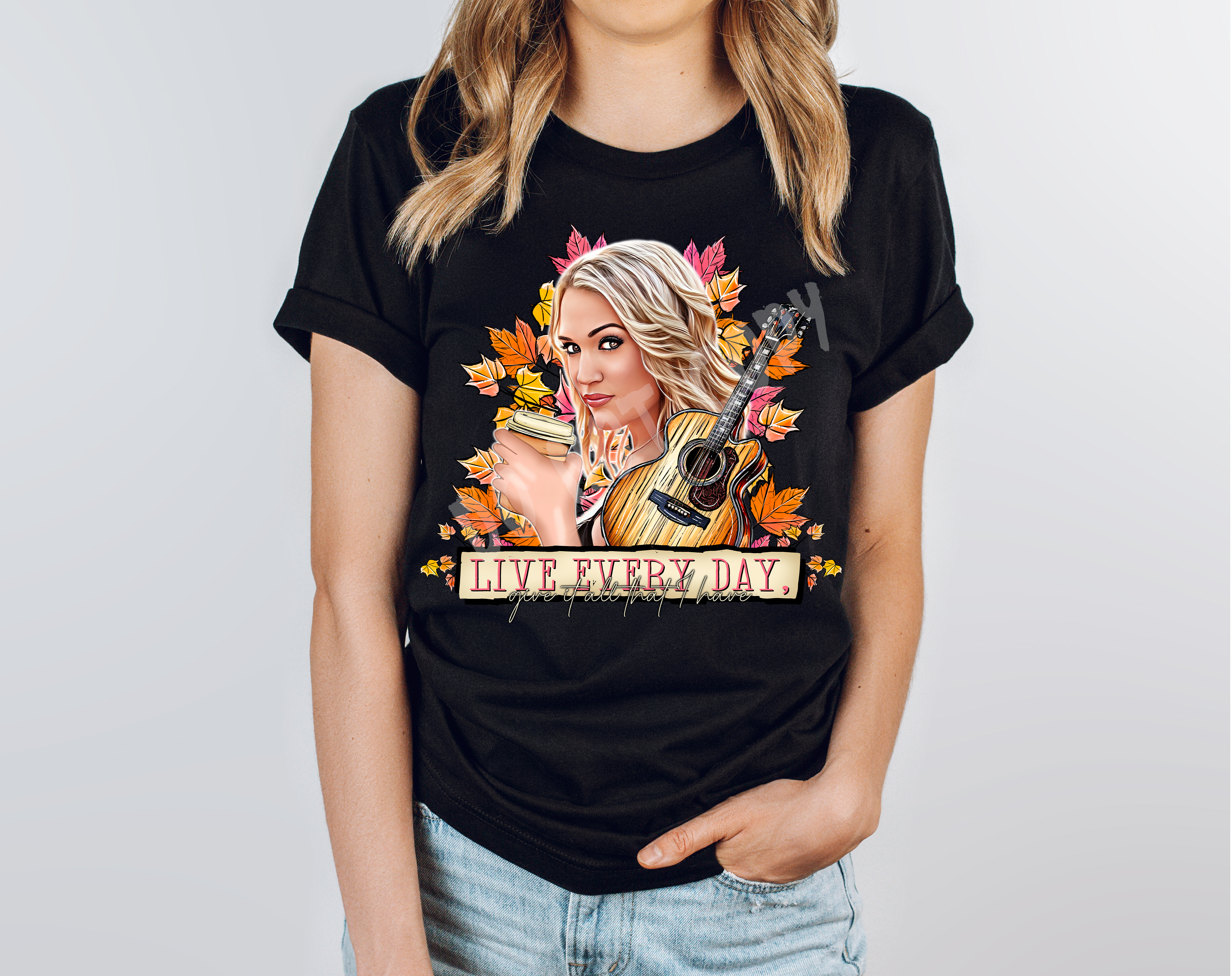 COUNTRY FALL RUN- CU LIVE EVERY DAY-UNISEX TEE ADULTS/KIDS Hoodie, Sweatshirt | PureTeeCo.com (Image 1)