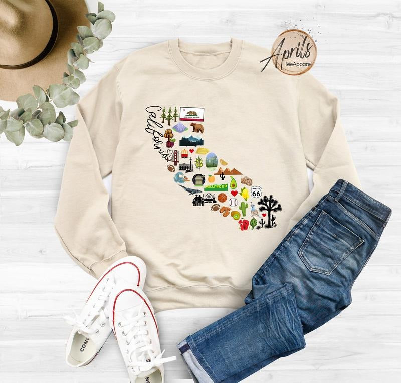 California Sweatshirt, California Hoodie, California Trip Sweatshirt T-Shirts | PureTeeCo.com
