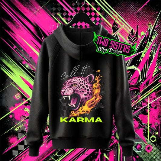 Call It Karma BACK GRAPHIC -  Black Crewneck Sweatshirt, T Shirt, or Hoodie Pullover | Punk, Alt, Grunge, Goth, Skeleton Style