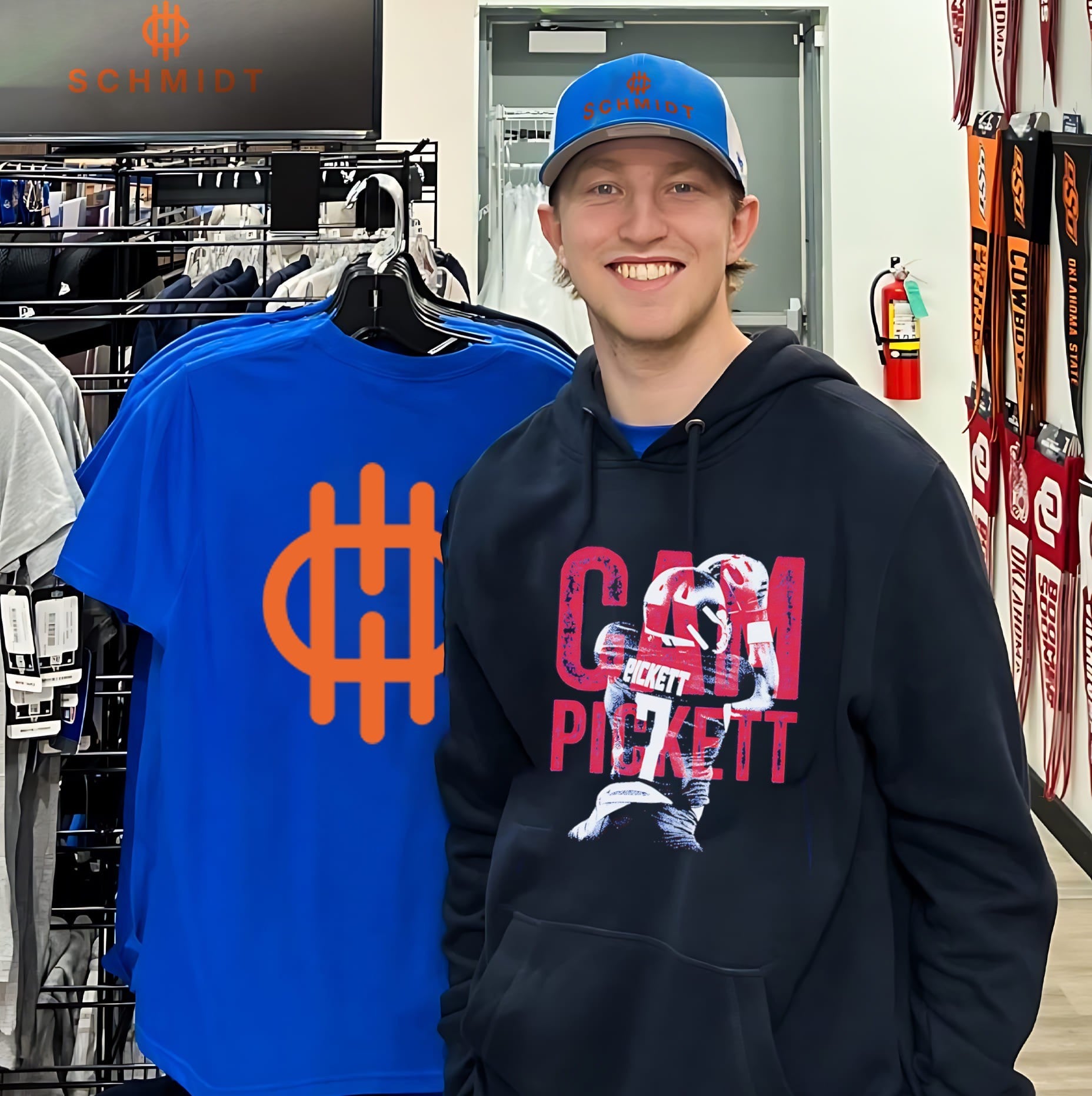 Cam Pickett Kansas Jayhawks College Bitmap Overlay Name shirt