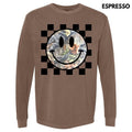Camo Checker Happy Face Long Sleeve Comfort Colors T-Shirt 'NLB' Hoodie, Sweatshirt | PureTeeCo.com