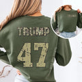Camo Trump 47 Sweatshirt T-Shirts, Hoodie | PureTeeCo.com