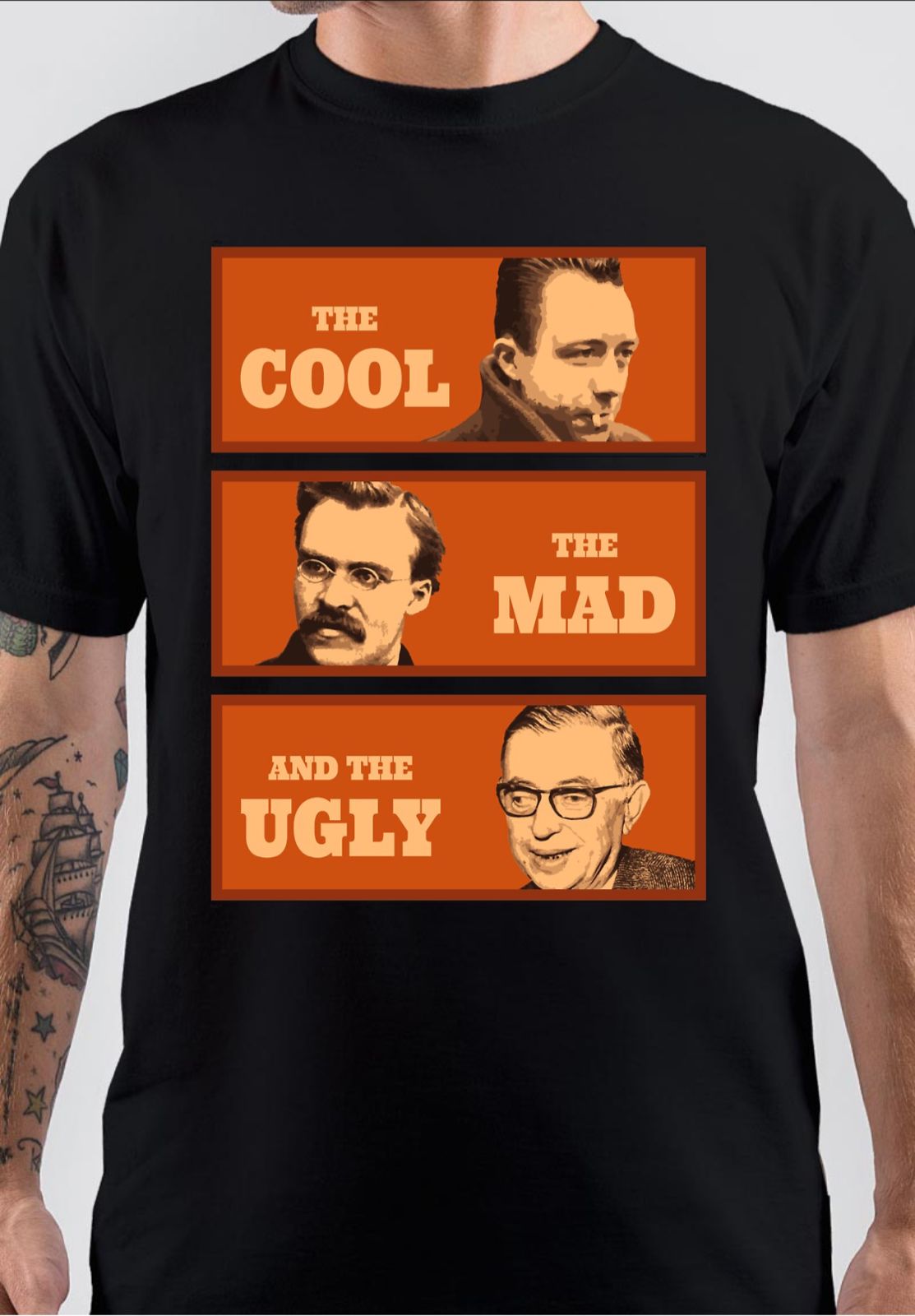Camus Nietzsche Sartre Classic T-Shirt Hoodie, Sweatshirt | PureTeeCo.com