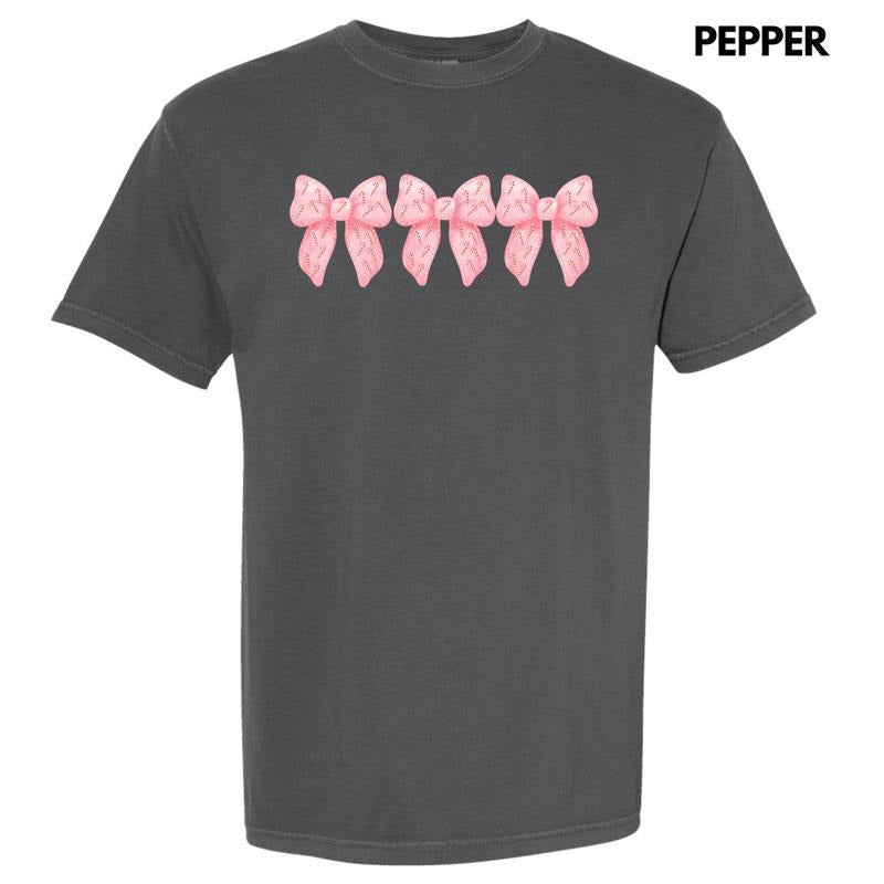 Candy Cane Bow Trio Comfort Colors T-Shirt 'NLB' Hoodie, Sweatshirt | PureTeeCo.com