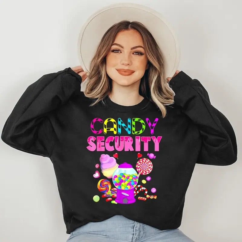 Candy Land Costume Women Candy Crew Funny Candy Security Sweatshirt T-Shirts, Hoodie | PureTeeCo.com