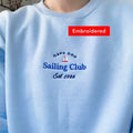 Cape Cod Embroidered Sweatshirt, Massachusetts Crewneck, Sailing Club Crewneck, Cape Cod Lover Gift T-Shirts, Hoodie