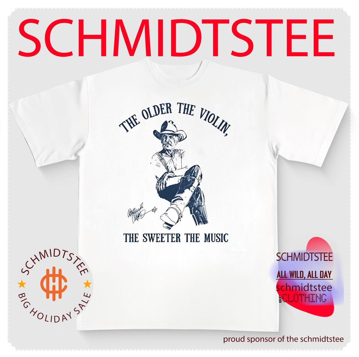 Captain Gus McCrae Lonesome Dove the older the violin the sweeter the music shirt