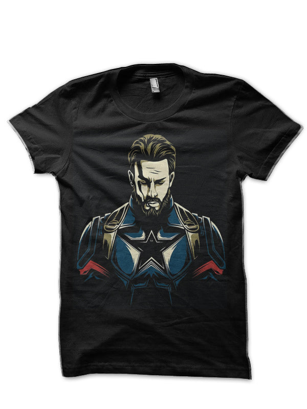 Caption America Black T-Shirt Hoodie, Sweatshirt | PureTeeCo.com
