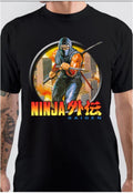 Ninja half Sleeve Black T-Shirt Hoodie, Sweatshirt | PureTeeCo.com