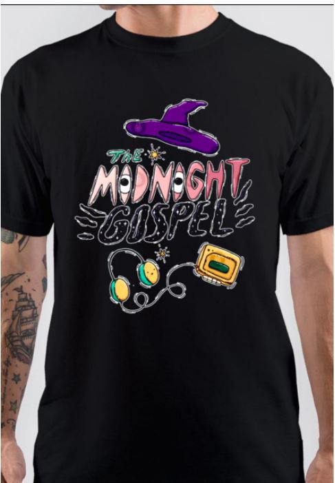 Midnight Gospel Half Sleeve Black T-Shirt Hoodie, Sweatshirt | PureTeeCo.com