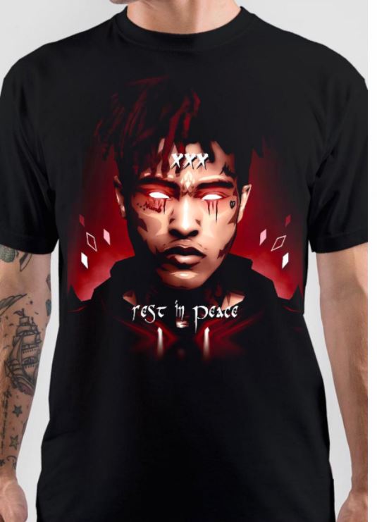 XXX Tentacion Half Sleeve Black T-Shirt Hoodie, Sweatshirt | PureTeeCo.com