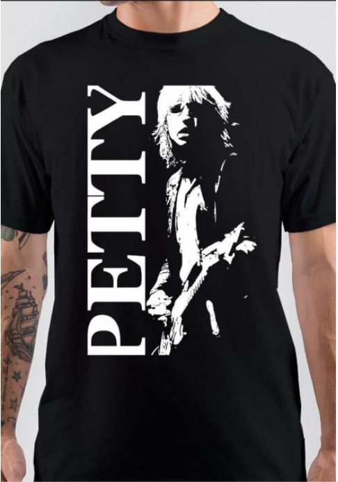 Petty Half Sleeve Black T-Shirt Hoodie, Sweatshirt | PureTeeCo.com