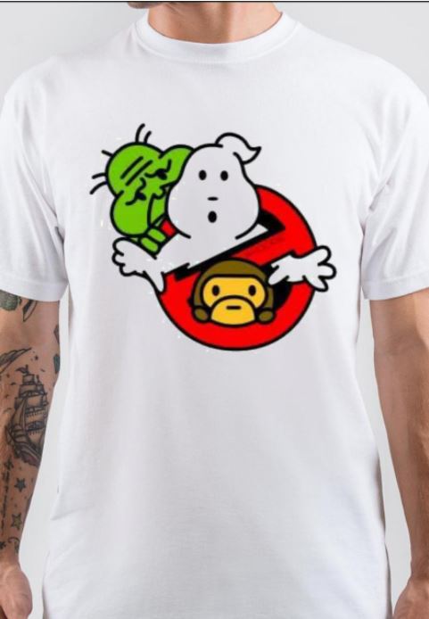 Ghostbusters Half Sleeve White T-Shirt Hoodie, Sweatshirt | PureTeeCo.com