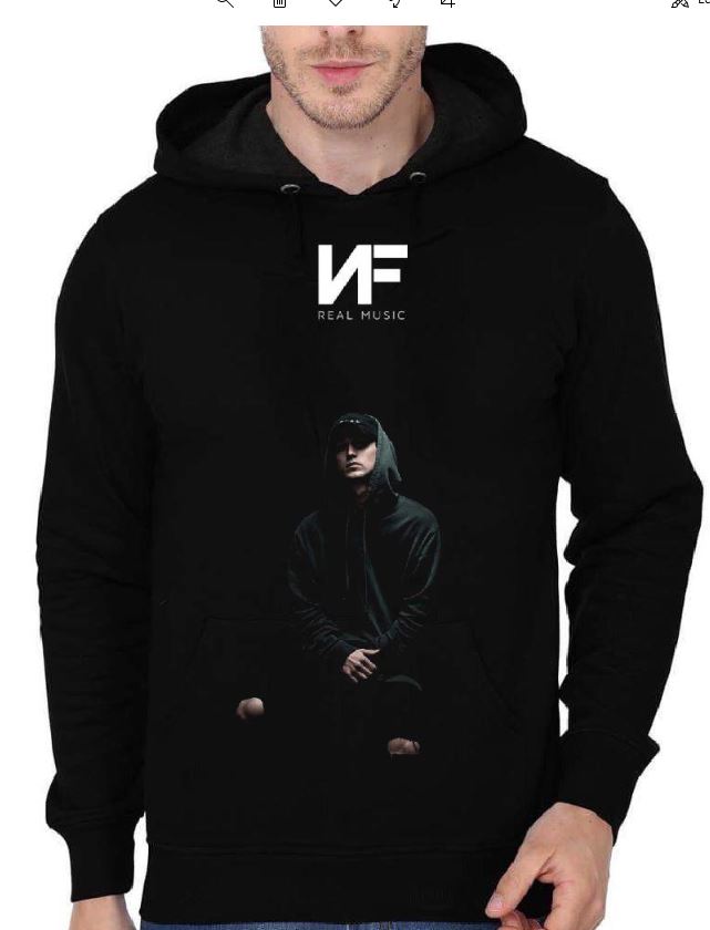 NF Real Music Black Hoodie T-Shirts, Sweatshirt | PureTeeCo.com