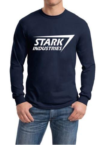 Stark Industries Navy Blue Full Sleeve T-Shirt Hoodie, Sweatshirt | PureTeeCo.com