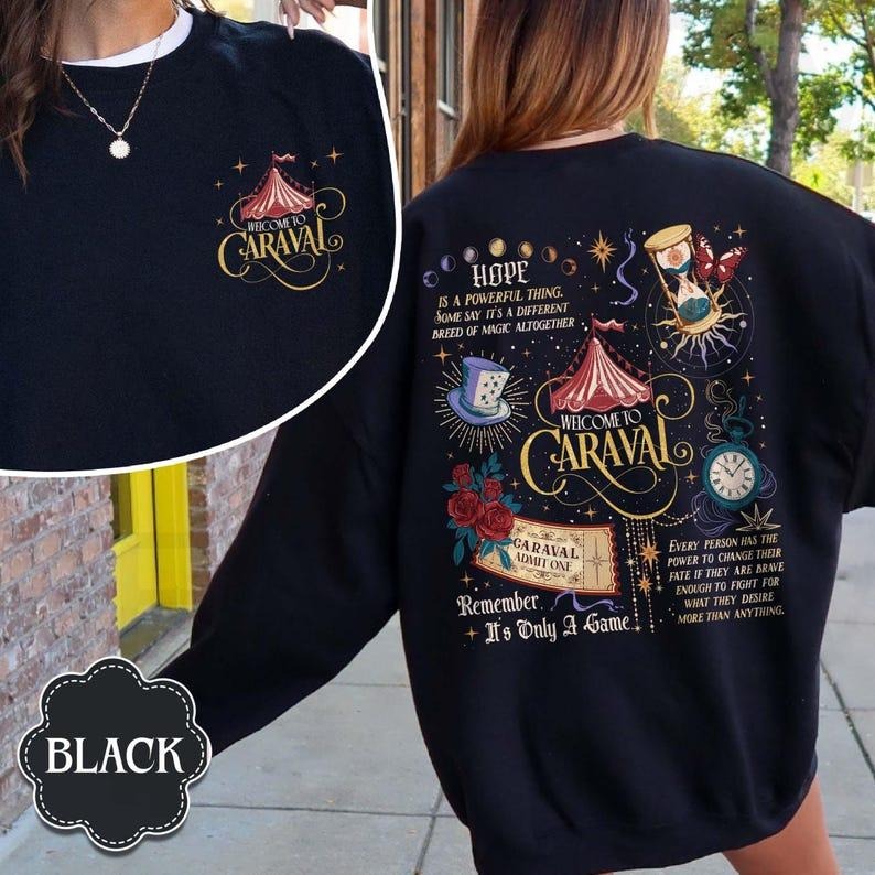 Caraval Series Sweatshirt, Remember It's Only Game Shirt, Legendary Shirt, Stephanie Garber, Bookish Shirt, Romantic Book...