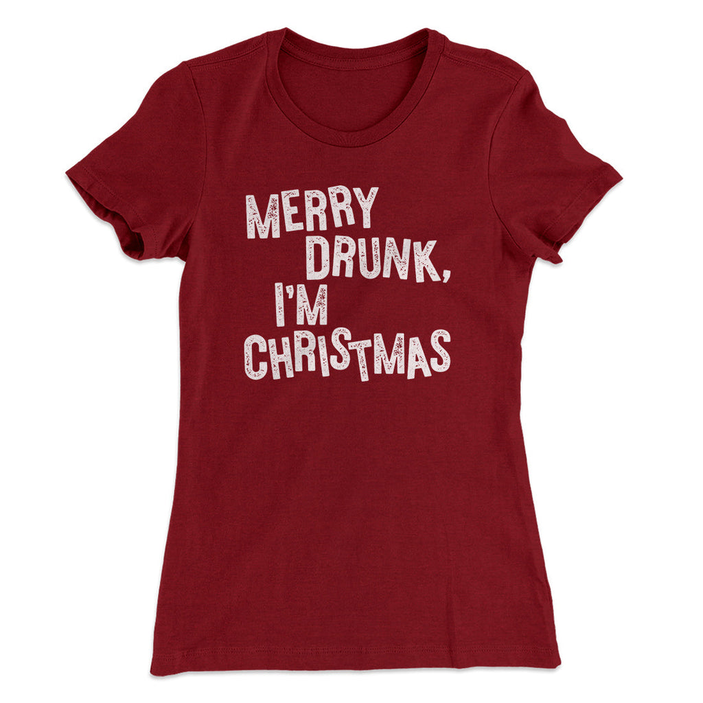Merry Drunk, I'm Christmas Women's T-Shirt Hoodie, Sweatshirt | PureTeeCo.com (Image 5)