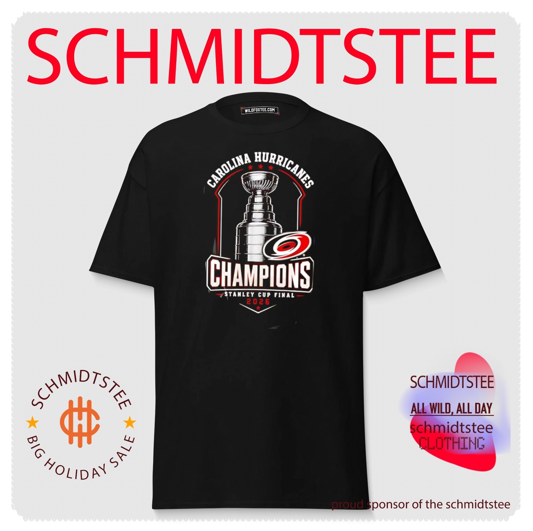 Carolina Hurricanes 2026 NHL Stanley Cup Champions trophy logo shirt
