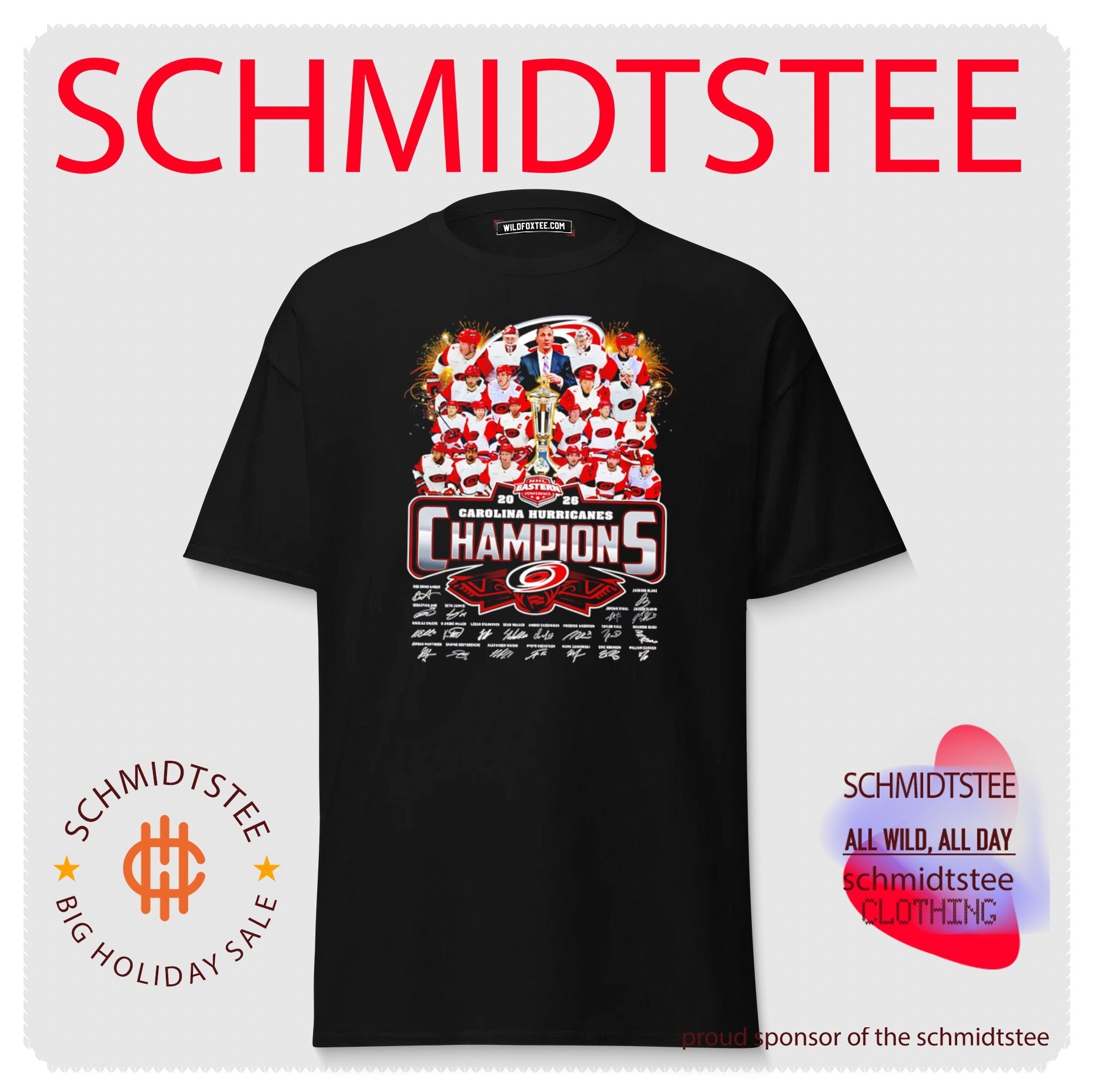 Carolina Hurricanes NHL Stanley Cup Champions 2026 signatures shirt