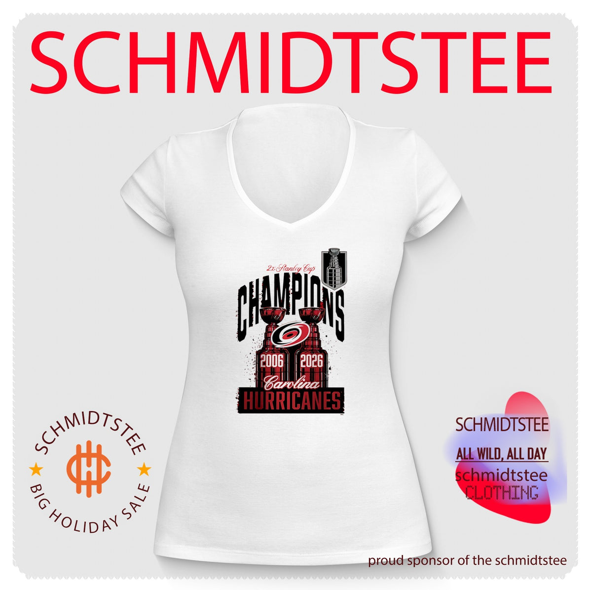 Carolina Hurricanes Two-Time Stanley Cup Champions 2006 2026 Earned & Raised shirt
