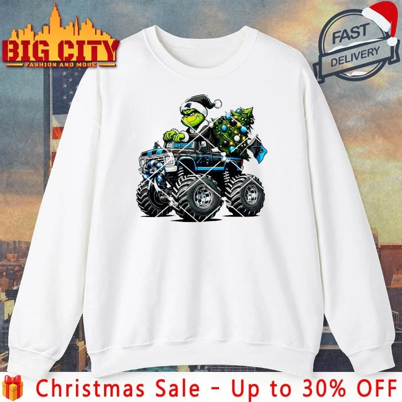 Carolina Panthers Grinch Christmas Monster Truck shirt