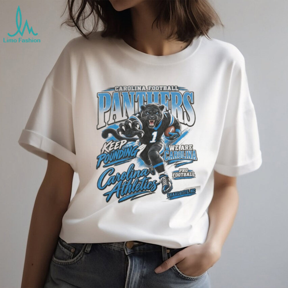 Carolina Panthers Mascot Football Keep Pounding Pro Shirt