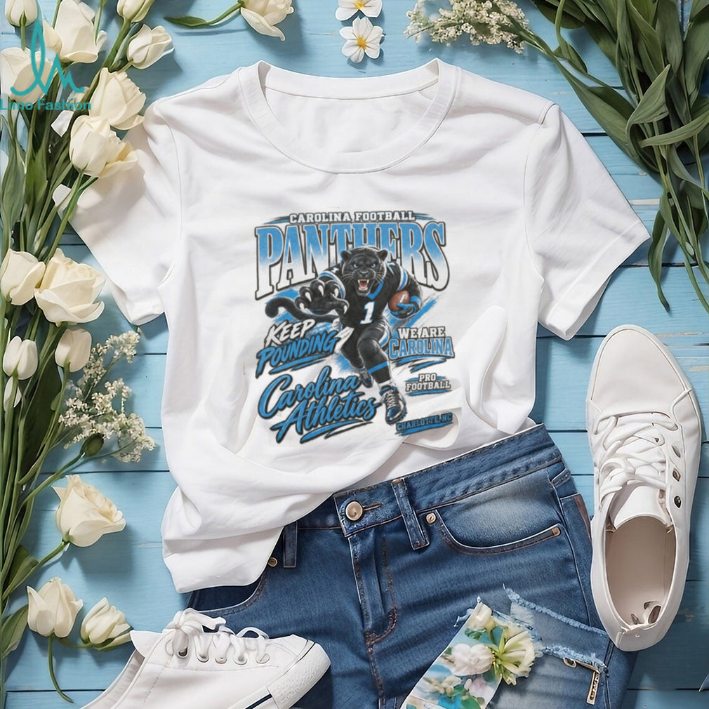 Carolina Panthers Mascot Football Keep Pounding Pro Shirt