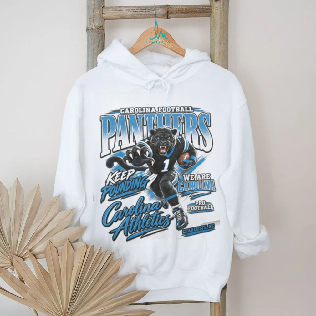 Carolina Panthers Mascot Football Keep Pounding Pro Shirt