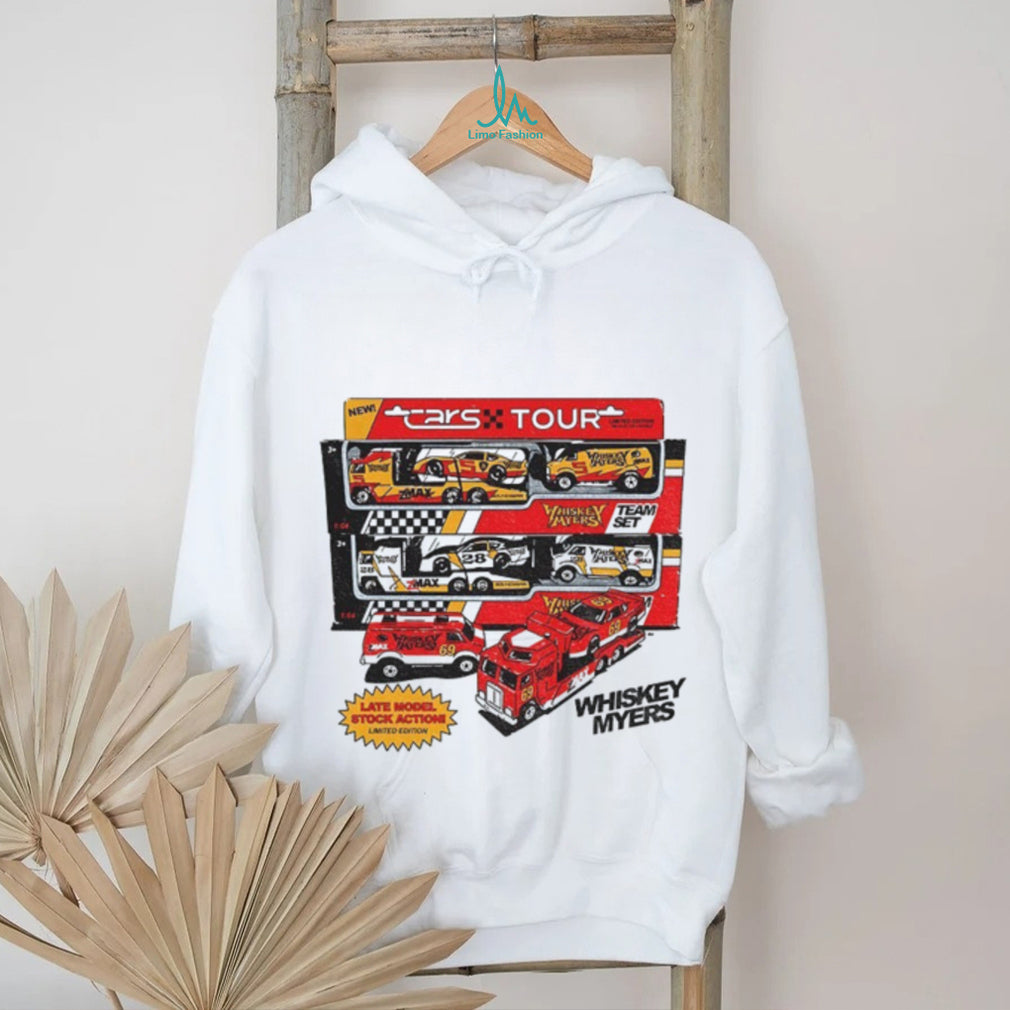 Cars Tour x Whiskey Myers late model stock action shirt