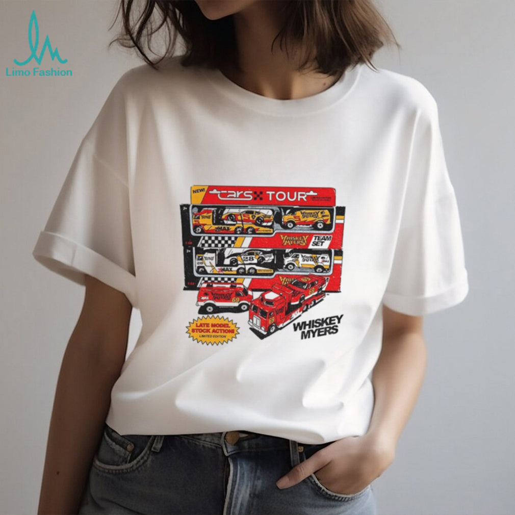 Cars Tour x Whiskey Myers late model stock action shirt