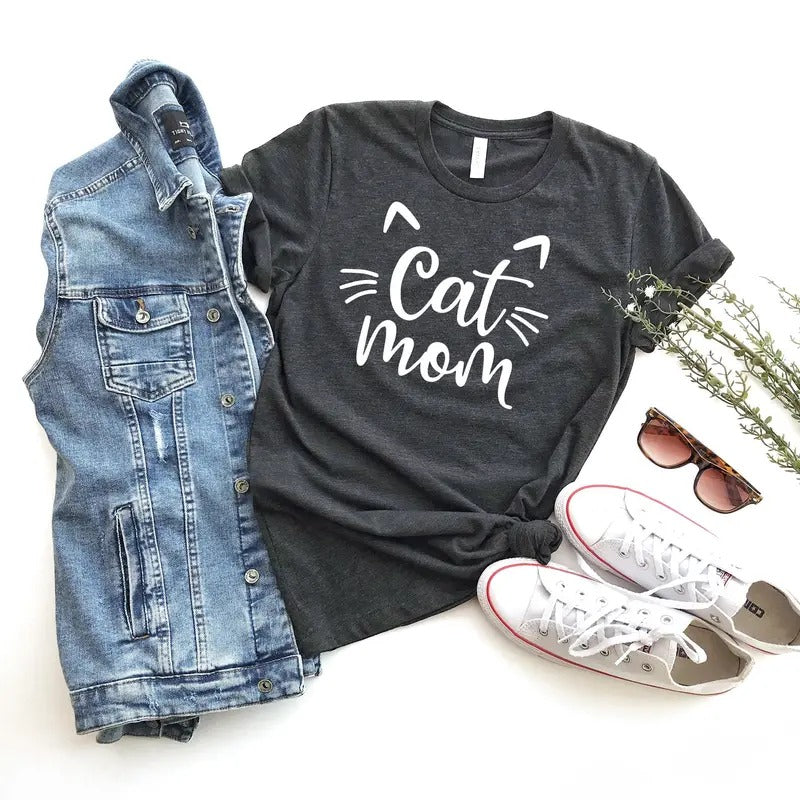 Cat Mom Shirt, Gift to Mom, Pet Lover Shirt, Cat Shirt, Cat Mama T-Shirt, Cat Lover Gift Hoodie, Sweatshirt | PureTeeCo.com