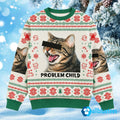 Cat Problem Child Ugly Christmas Sweater