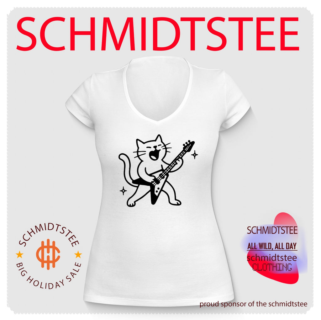 Cat playing guitar shirt