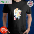 Cat ride shark wave paint Japan shirt