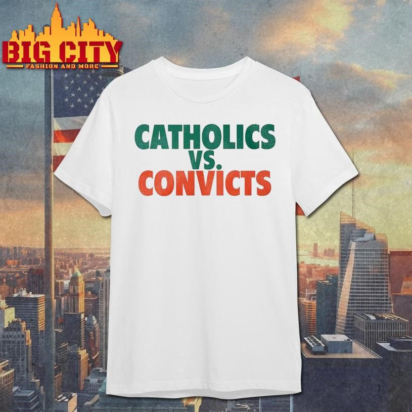 Catholics Vs Convicts Vintage 1988 Shirt