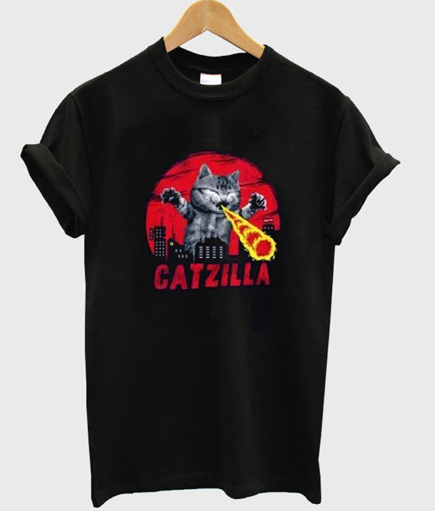 Catzilla Godzilla Parody T Shirt Hoodie, Sweatshirt | PureTeeCo.com