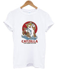 Catzilla White T Shirt Hoodie, Sweatshirt | PureTeeCo.com