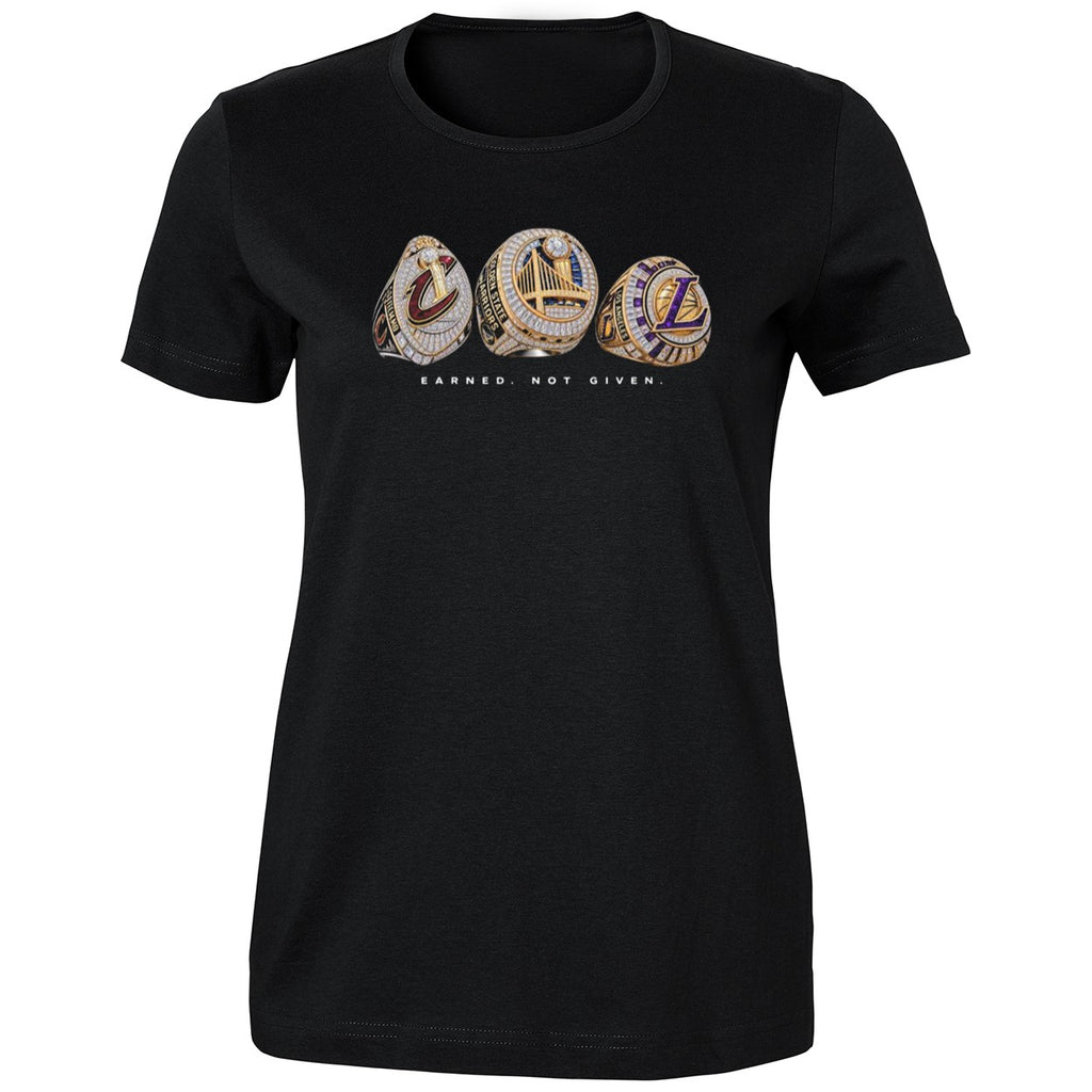 Cavaliers Golden State LA Lakers Rings Earned Not Given Shirt