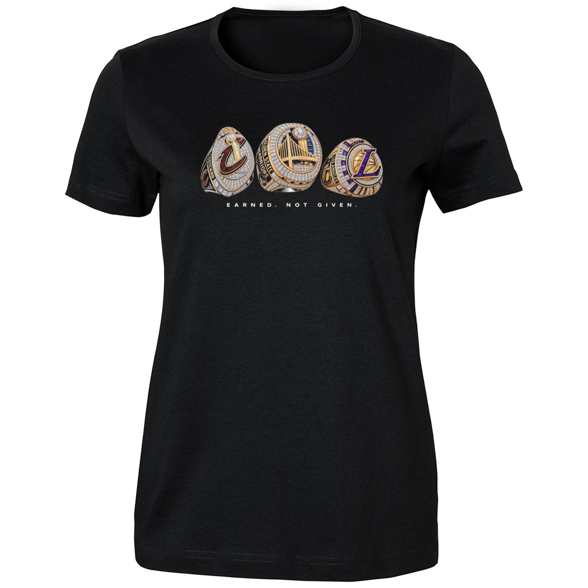 Cavaliers Golden State LA Lakers Rings Earned Not Given Shirt