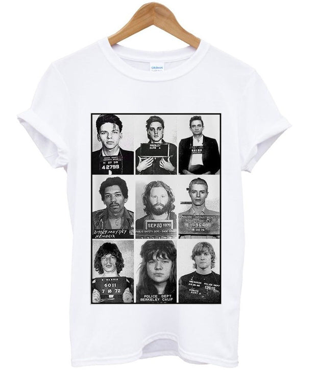 Celebrities Mugshot Rock Stars Music Gift Funny t-shirt Hoodie, Sweatshirt | PureTeeCo.com