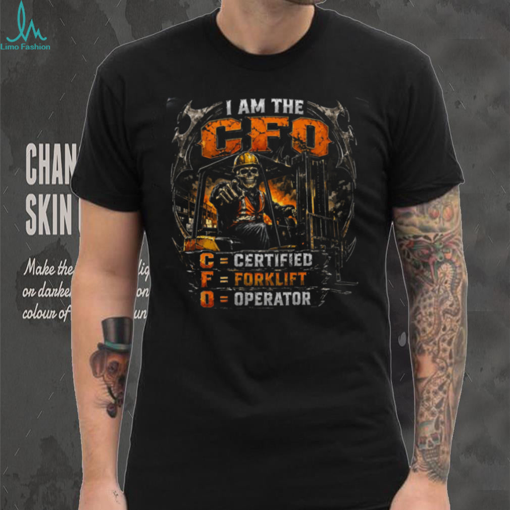 Certified Forklift Operator CFO Skeleton Warehouse Worker Shirt