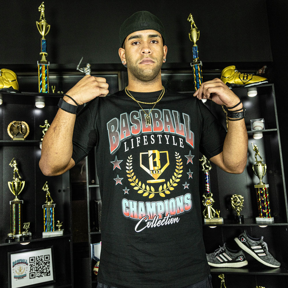 Champions Logo Tee - Black Hoodie, Sweatshirt | PureTeeCo.com (Image 4)