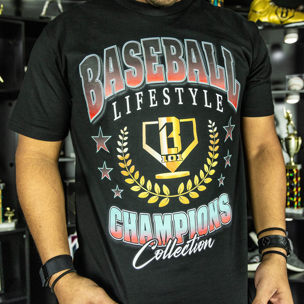 Champions Logo Tee - Black Hoodie, Sweatshirt | PureTeeCo.com (Image 3)