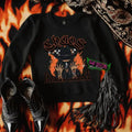 Chaos Cloaked in Grace -  Black Crewneck Sweatshirt | Punk, Alt, Grunge, Goth, Skeleton, Western Style T-Shirts, Hoodie