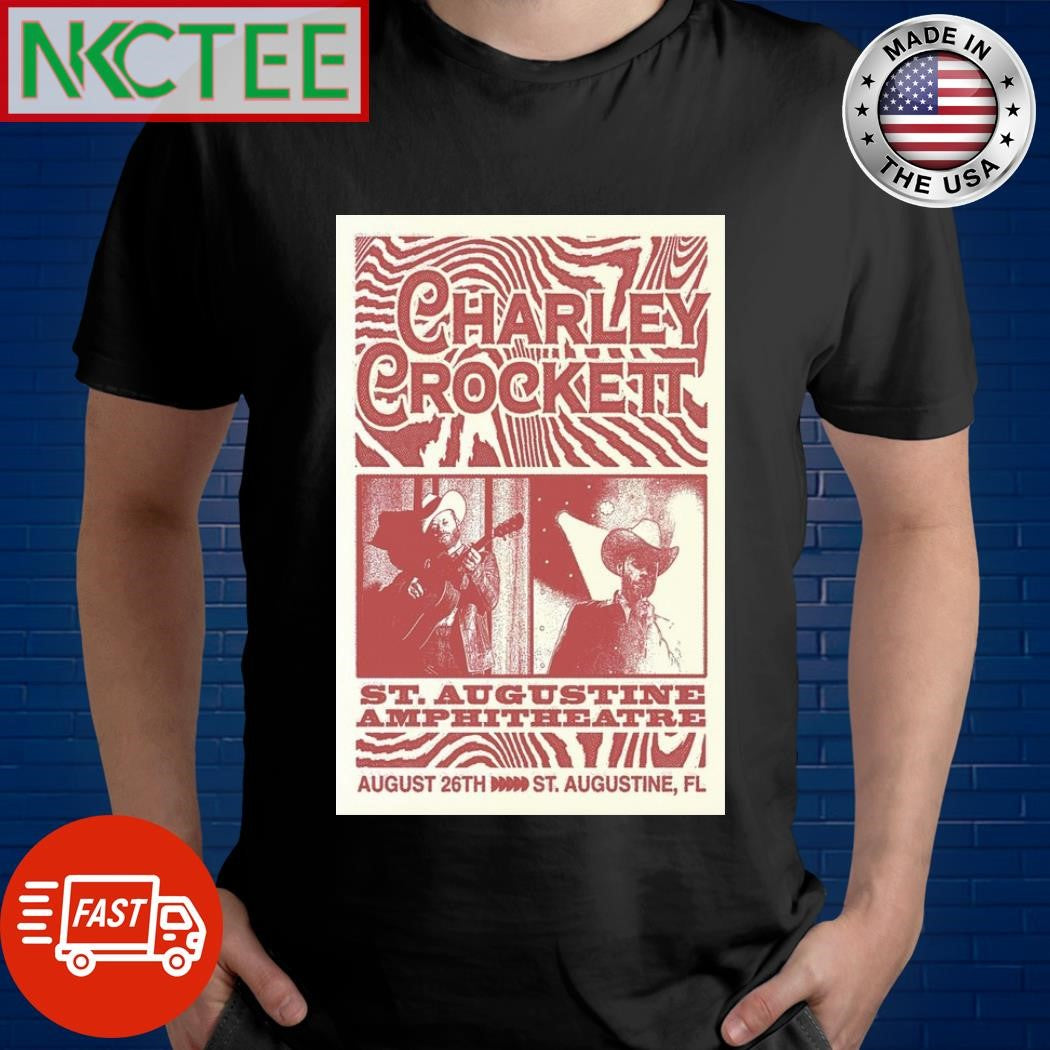 Charley Crockett August 26, 2024 In Saint Augustine, FL Tour Poster Shirt
