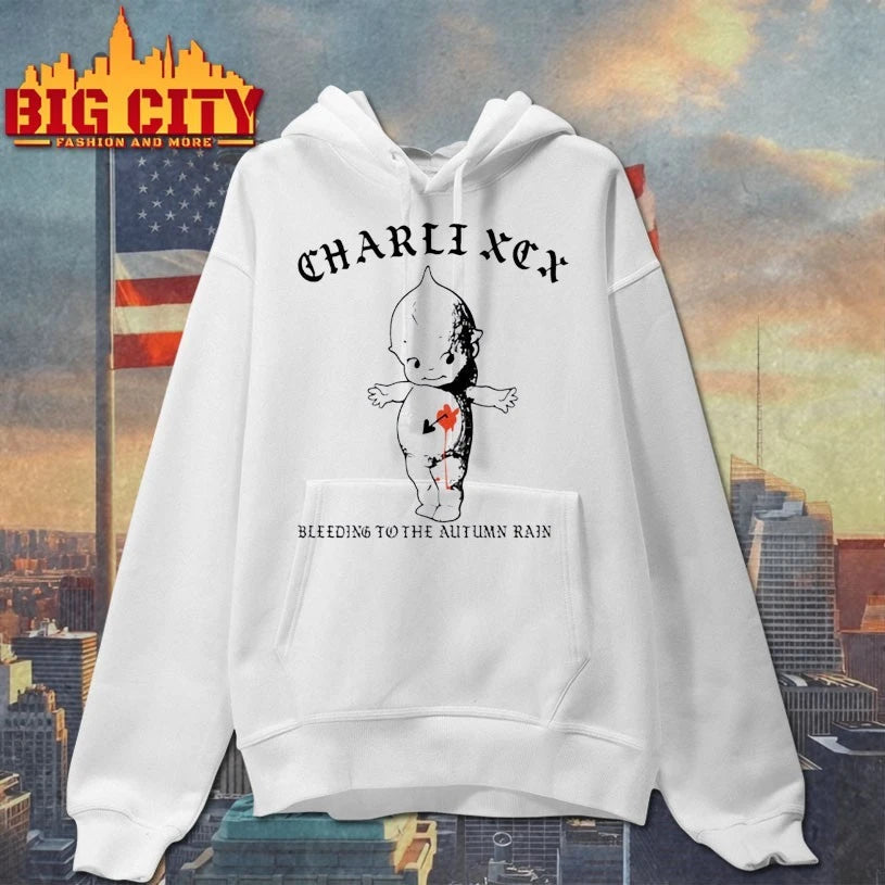 Charli Xcx Brat Tattoo Kewpie Bleeding to the autumn rain shirt