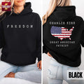 Charlie Kirk Great American Patriotic Memorial Hoodie, Charlie Kirk Shot Dead at Utah College Event Tee, Graphic Design...