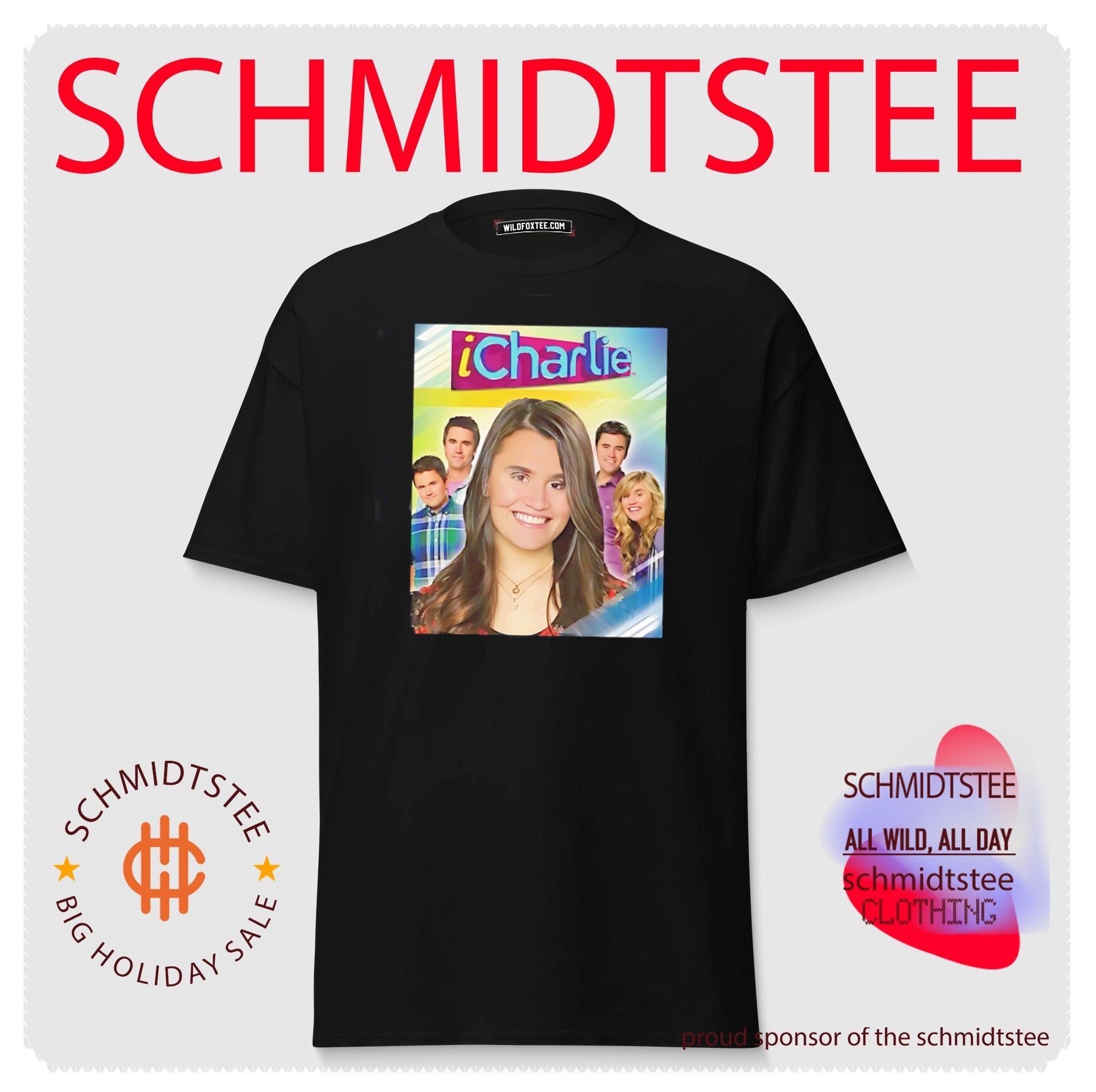 Charlie Kirk iCharlie graphic print meme shirt