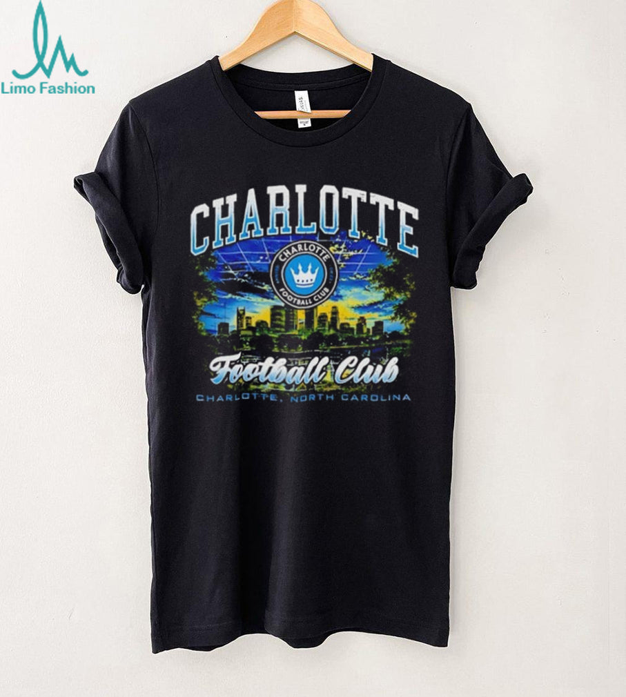 Charlotte Football Club Skyline Charlotte North Carolina T Shirt