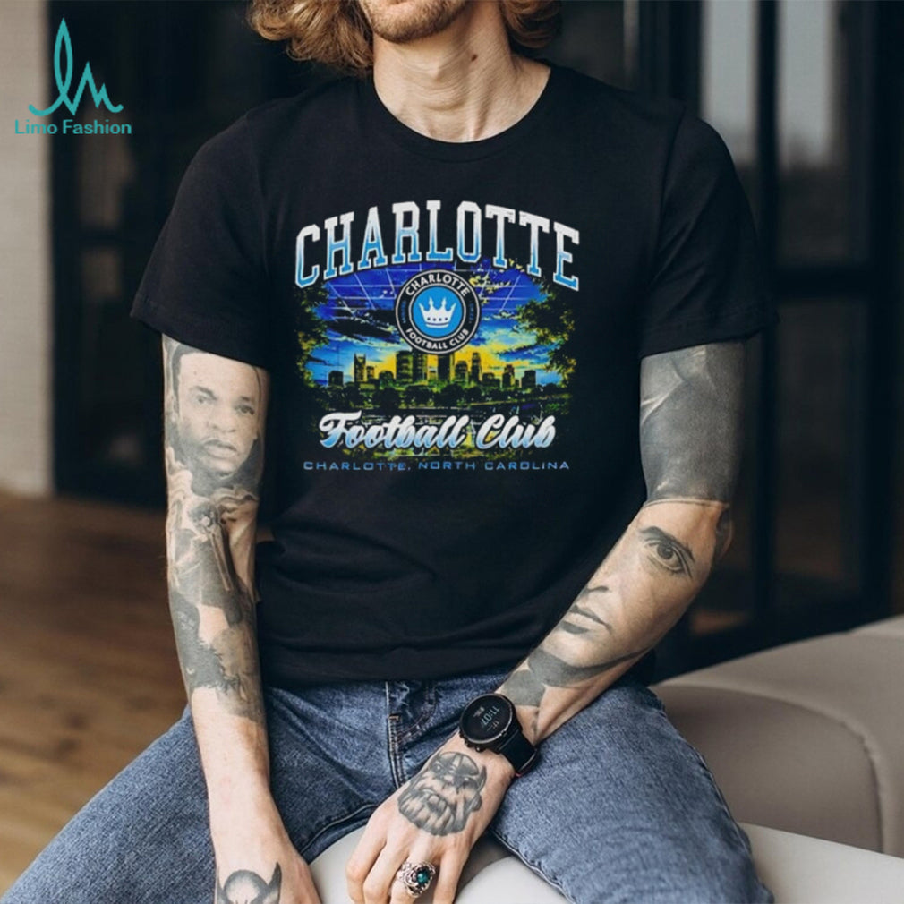Charlotte Football Club Skyline Charlotte North Carolina T Shirt